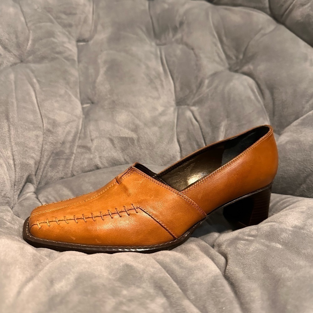 CAPELLI ROSSI heels shoes - brown leather size 7.5